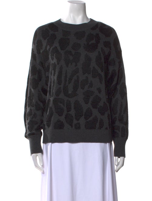 RtA Animal Print Crew Neck Sweater