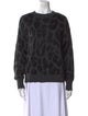 RtA Animal Print Crew Neck Sweater