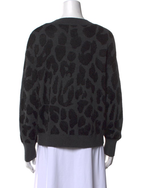RtA Animal Print Crew Neck Sweater
