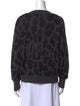 RtA Animal Print Crew Neck Sweater