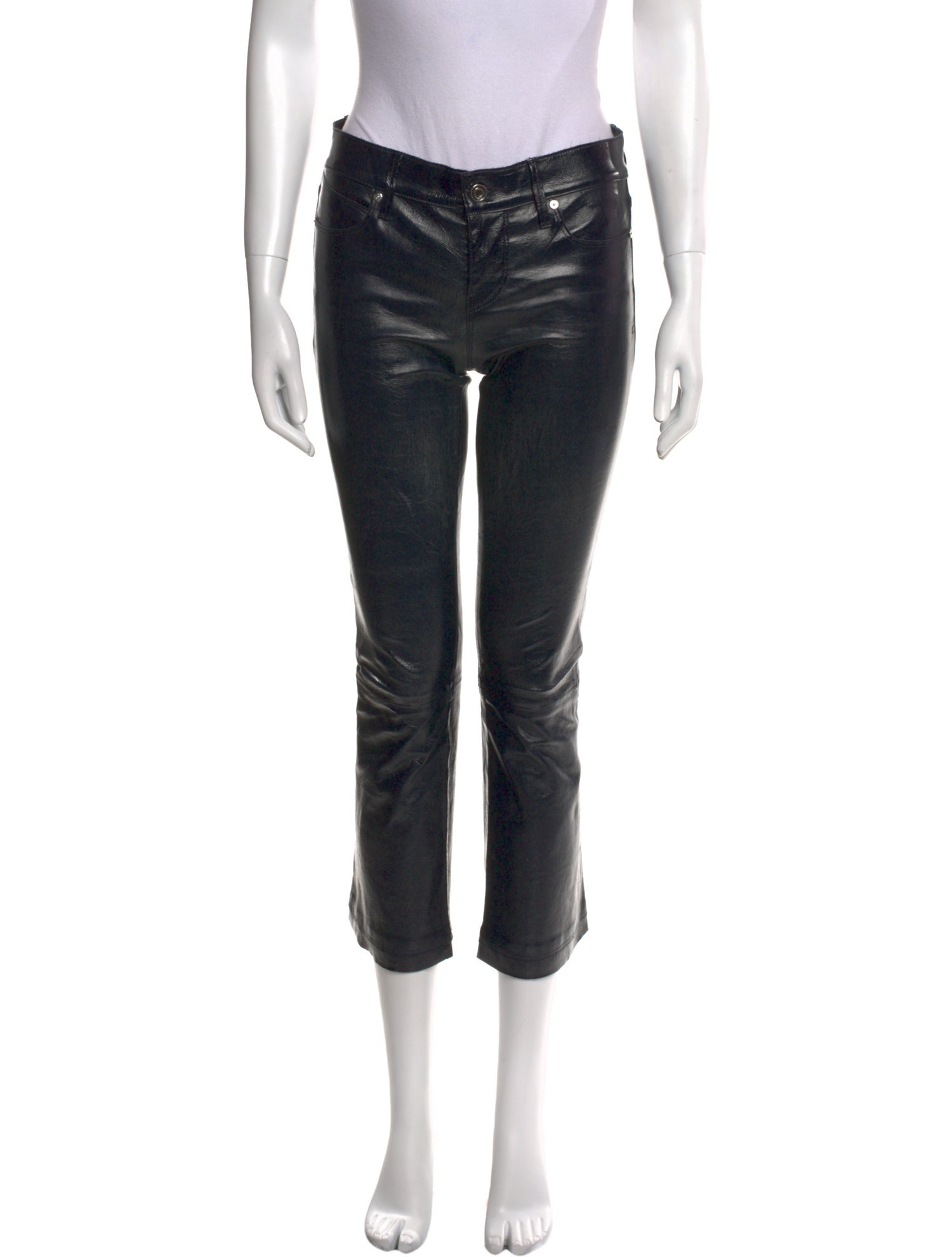 RtA Lambskin Straight Leg Pants