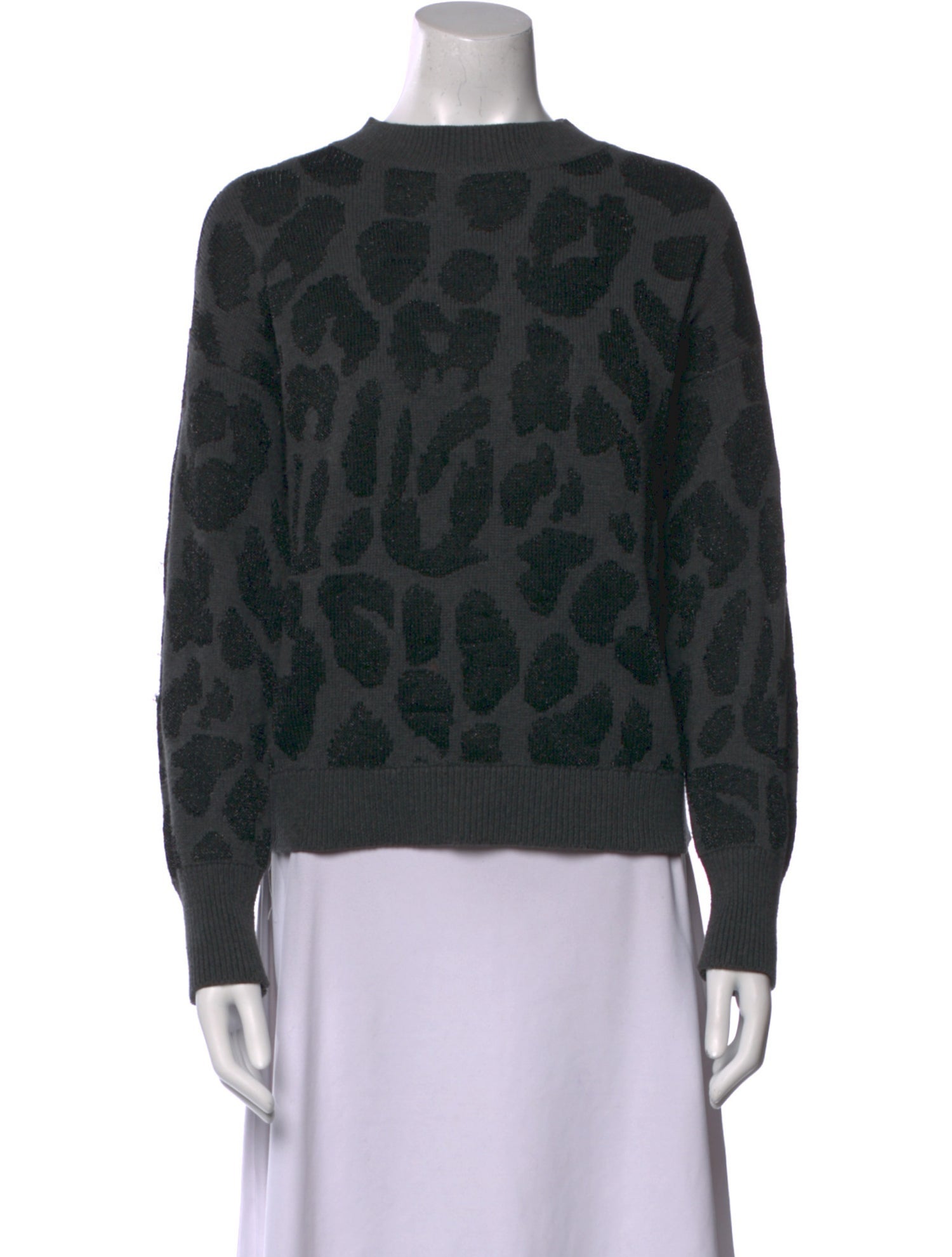 RtA Animal Print Crew Neck Sweater