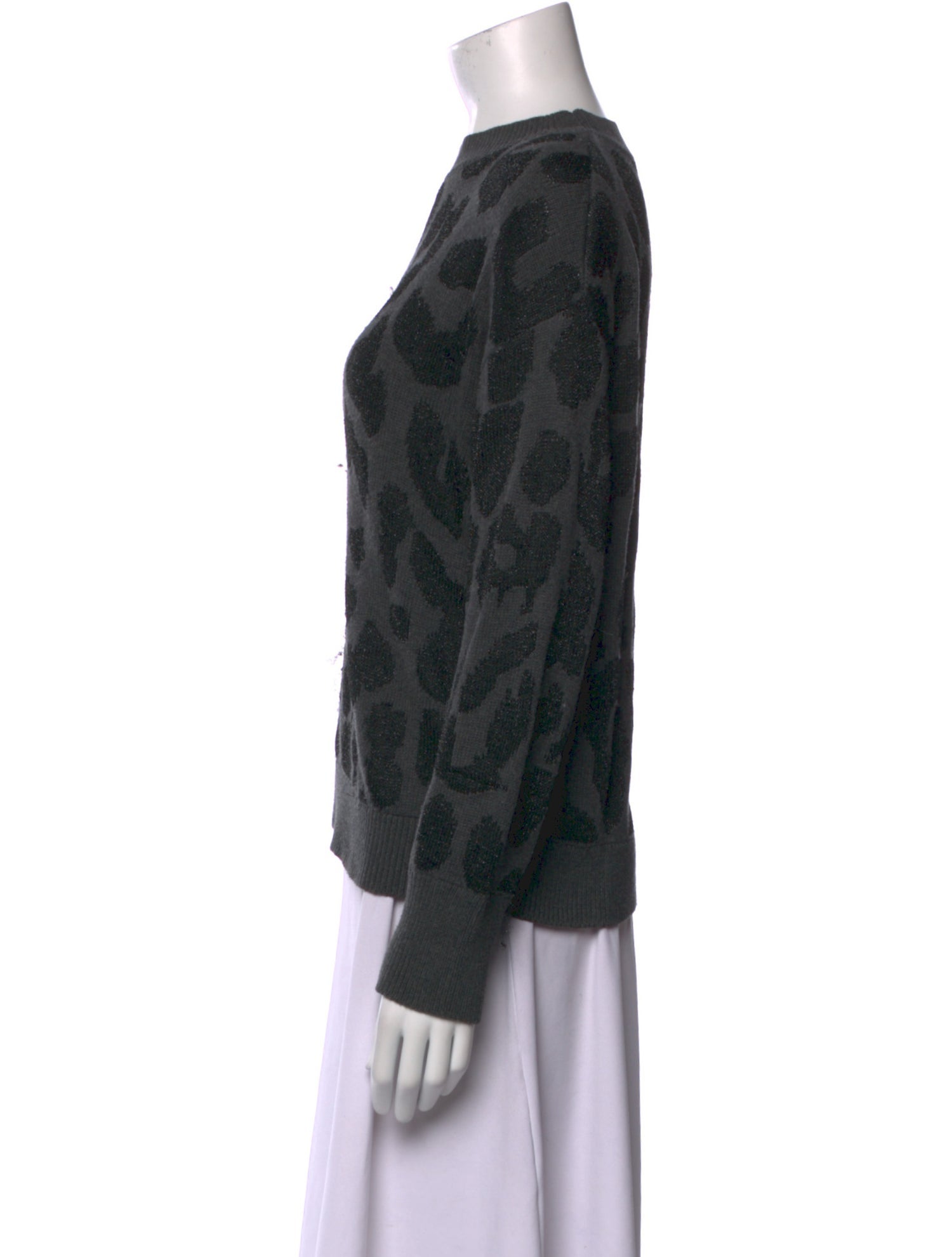 RtA Animal Print Crew Neck Sweater