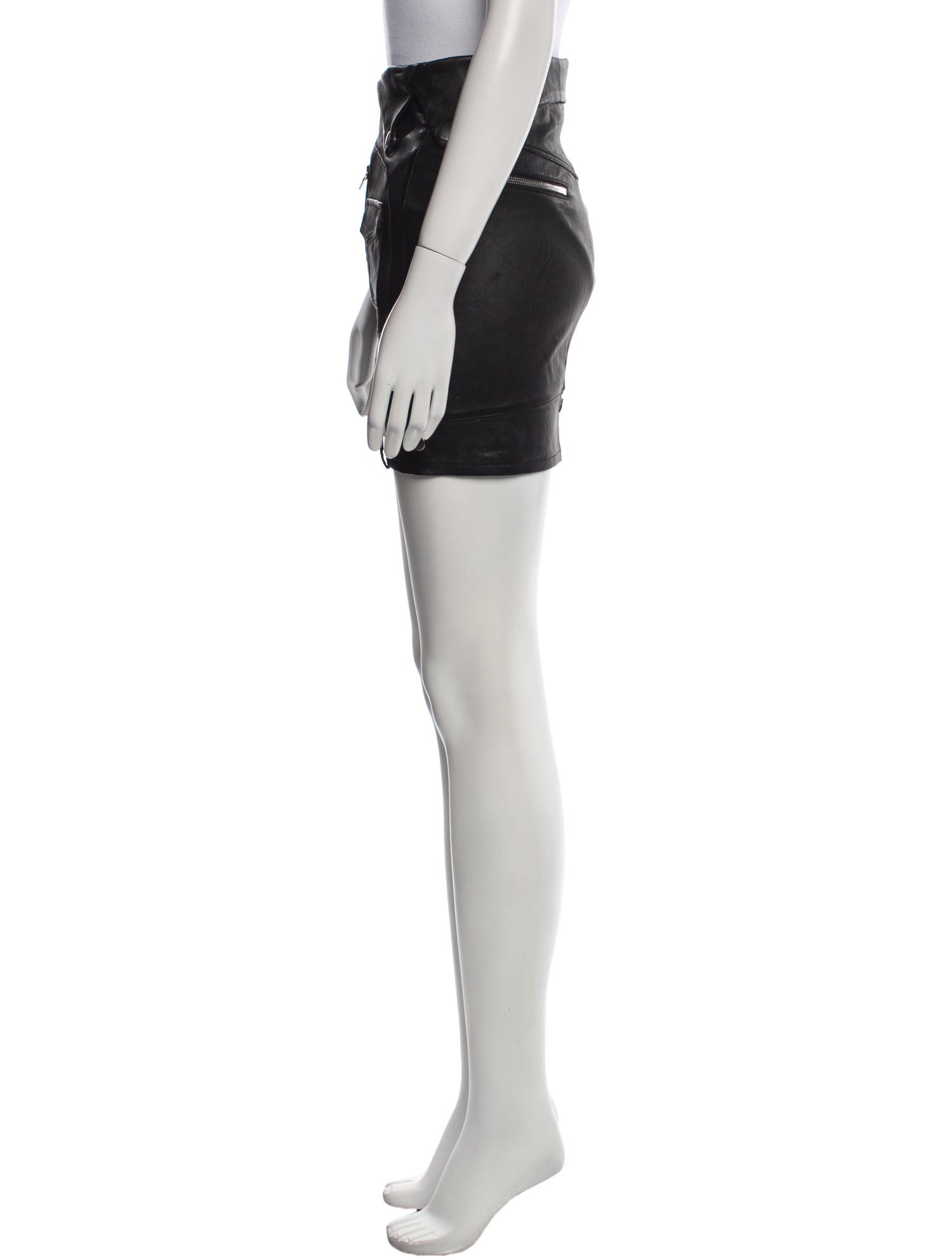 RtA Lambskin Mini Skirt