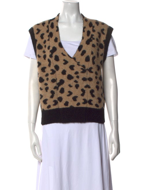 RtA Wool Animal Print Sweater
