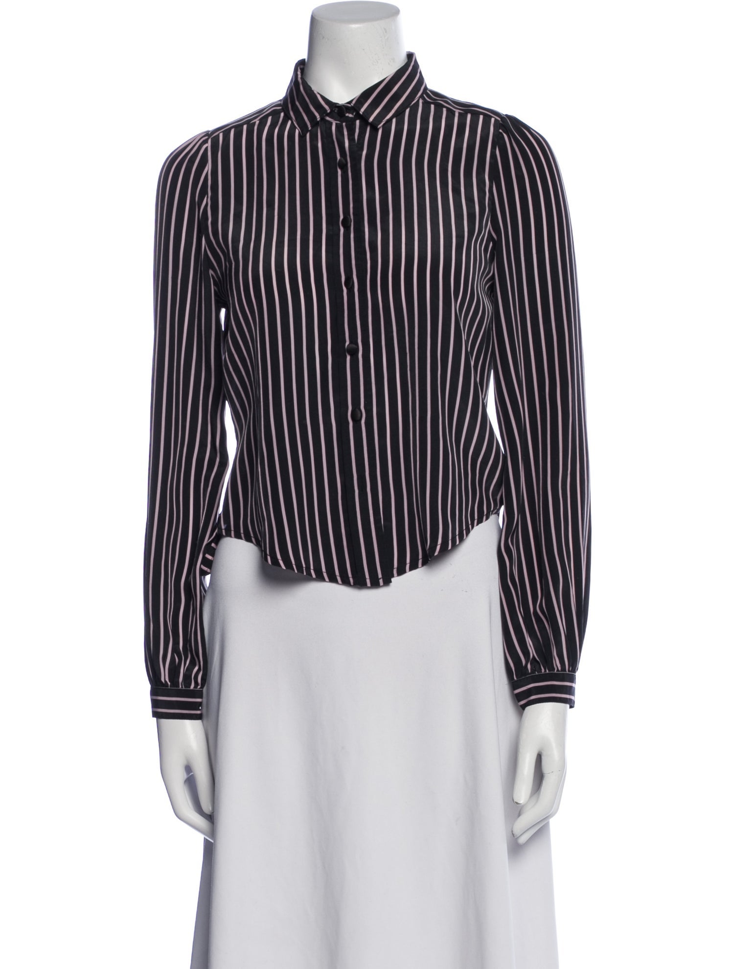 RtA Striped Long Sleeve Button-Up Top