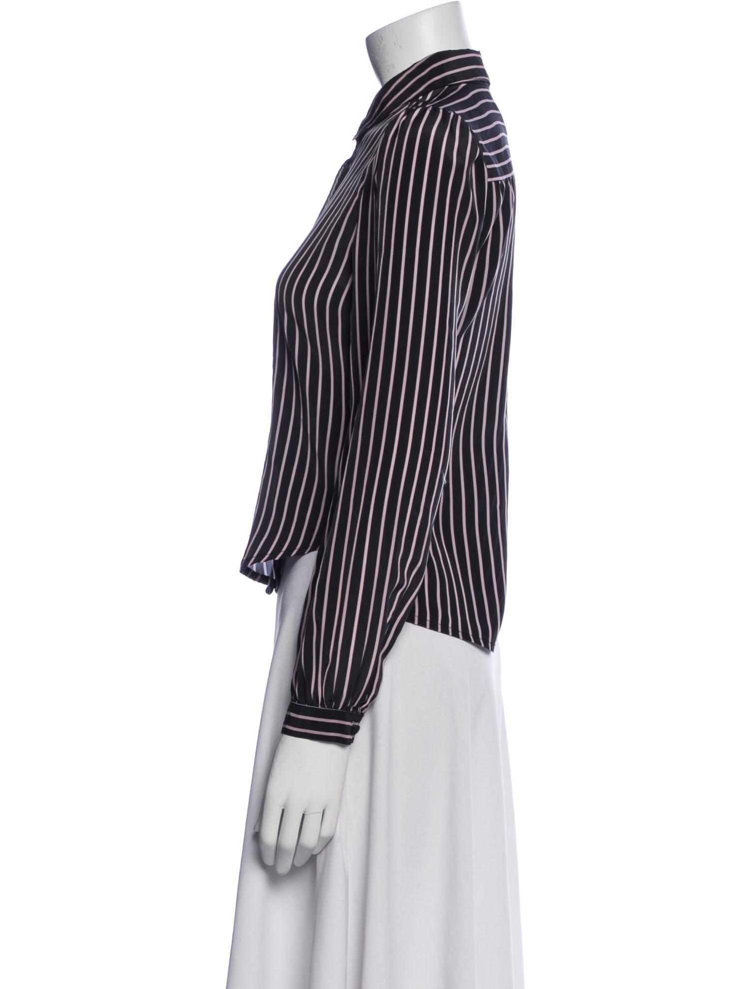 RtA Striped Long Sleeve Button-Up Top