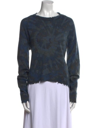 RtA Printed Bateau Neckline Sweater