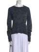 RtA Printed Bateau Neckline Sweater