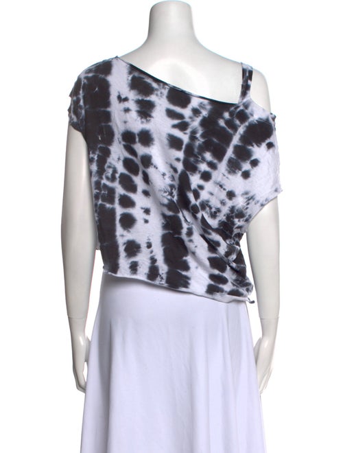 RtA Printed Asymmetrical Crop Top