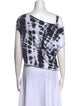 RtA Printed Asymmetrical Crop Top
