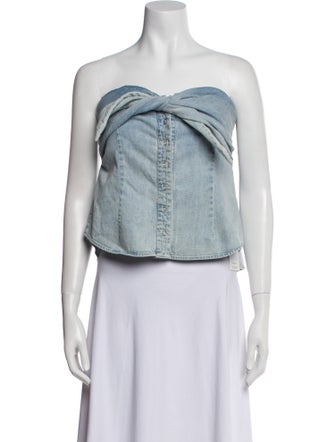 RtA Strapless Crop Top