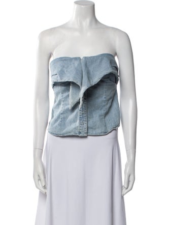 RtA Strapless Crop Top