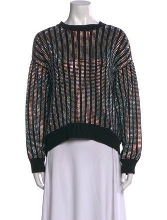 RtA Striped Bateau Neckline Sweatshirt