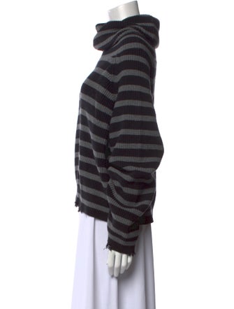 RtA Striped Cowl Neck Sweater