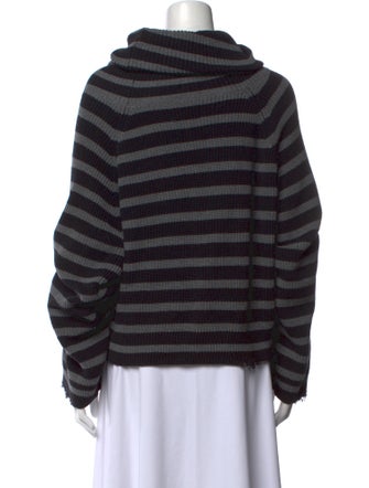 RtA Striped Cowl Neck Sweater