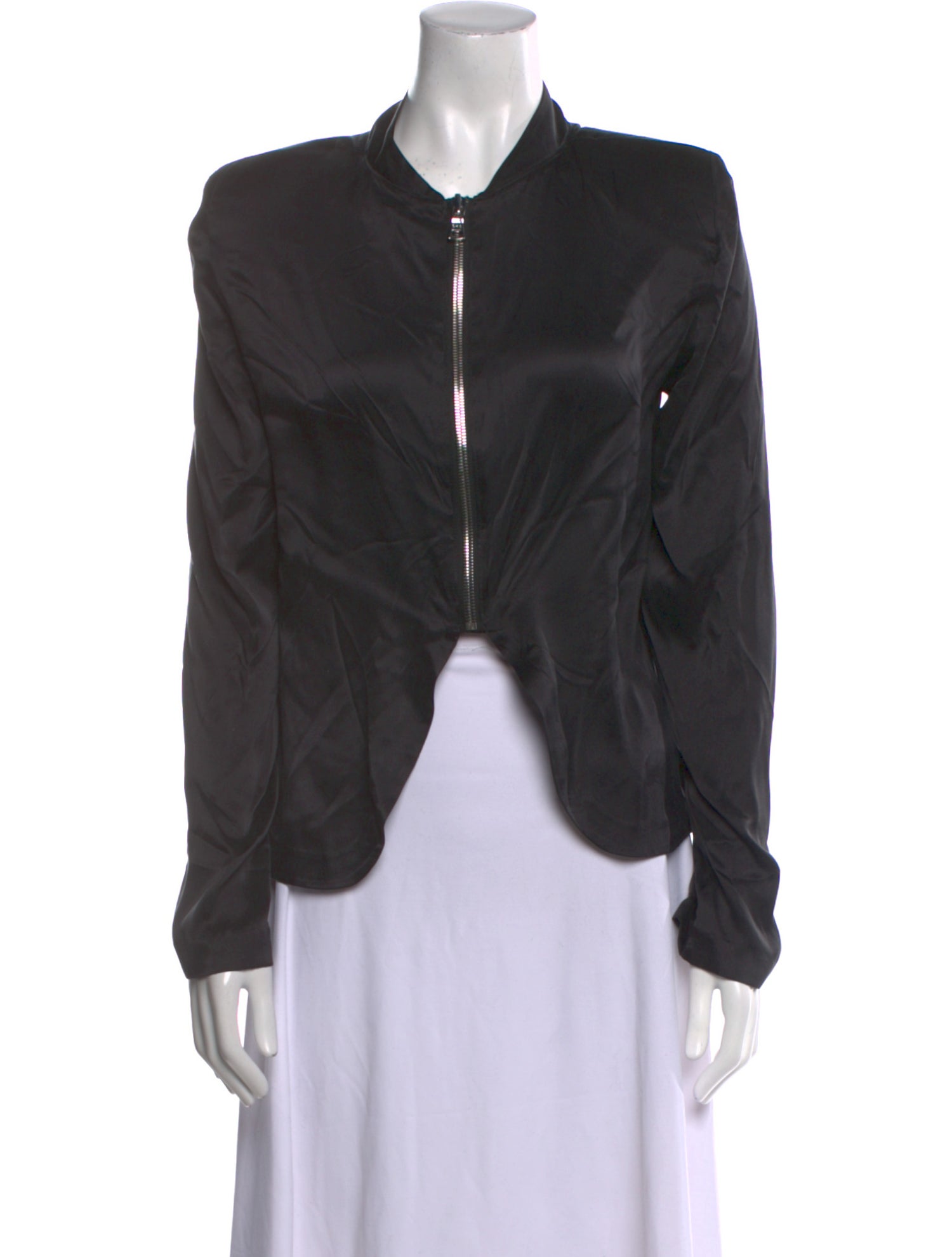 RtA Silk Crew Neck Button-Up Top w/ Tags