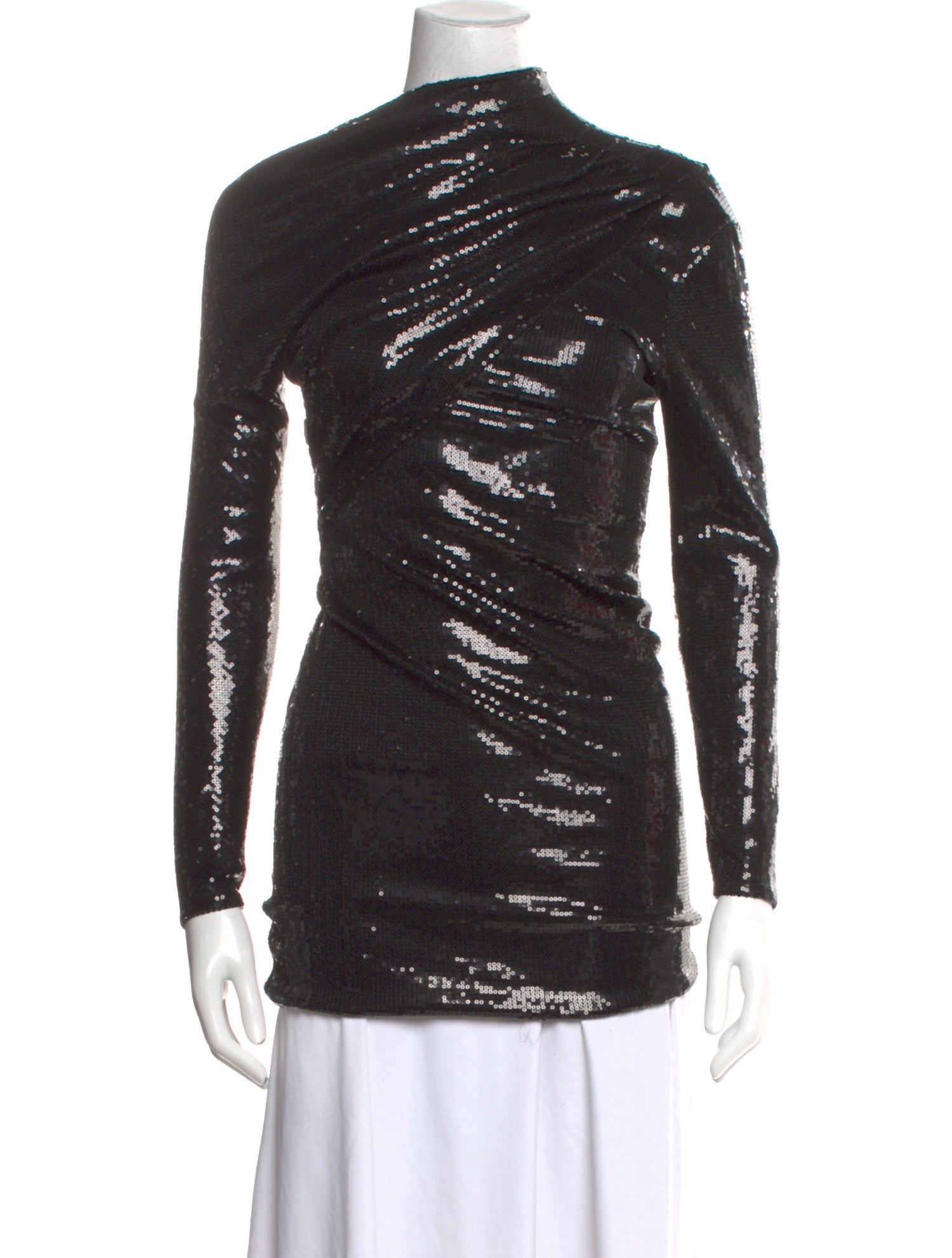 RtA Sequin Cowl Neck Top