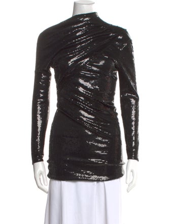 RtA Sequin Cowl Neck Top