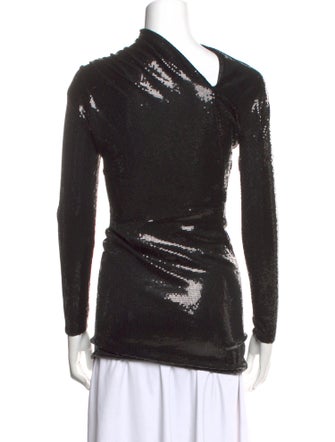 RtA Sequin Cowl Neck Top