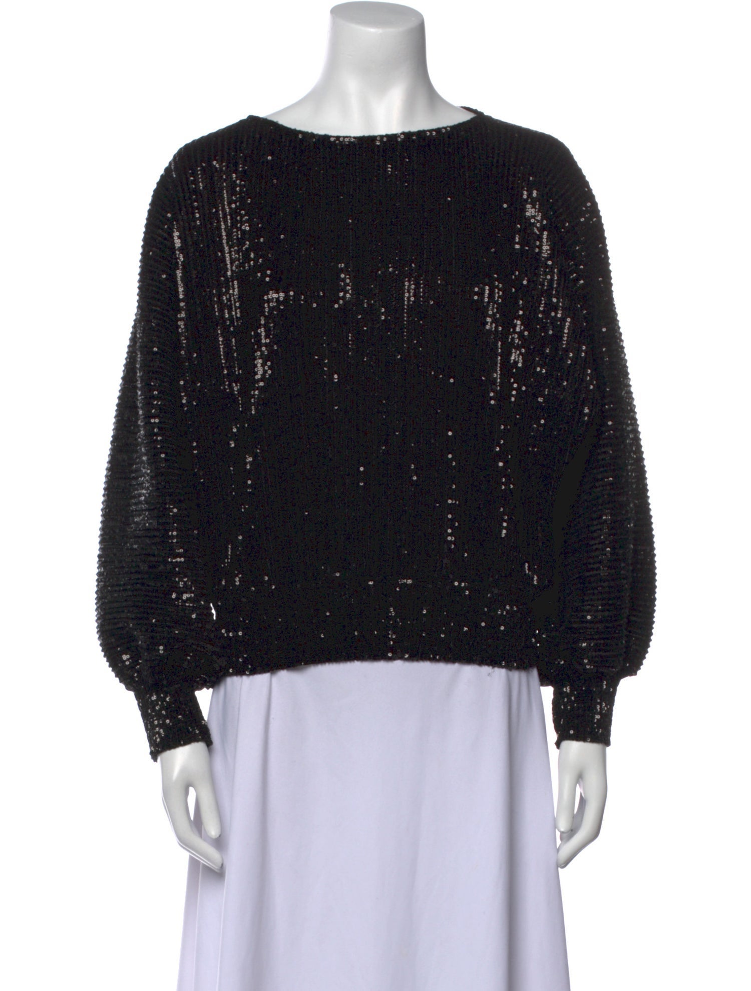 RtA Bateau Neckline Long Sleeve Sweatshirt