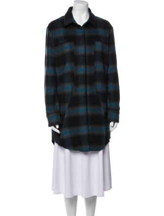 RtA Wool Plaid Print Coat