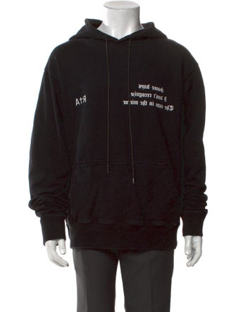 RtA Graphic Print V-Neck Hoodie