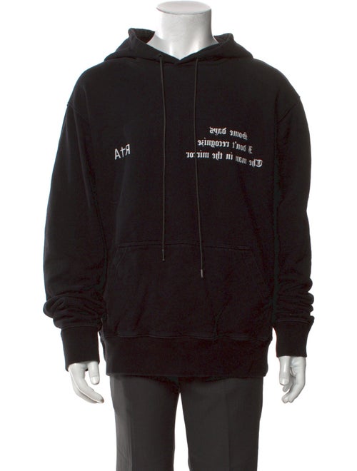 RtA Graphic Print V-Neck Hoodie