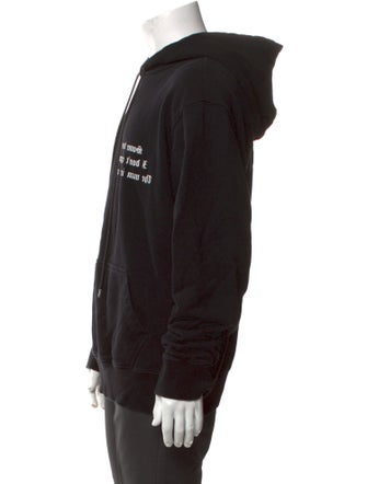 RtA Graphic Print V-Neck Hoodie