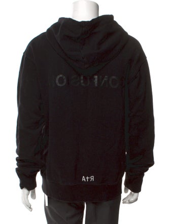 RtA Graphic Print V-Neck Hoodie