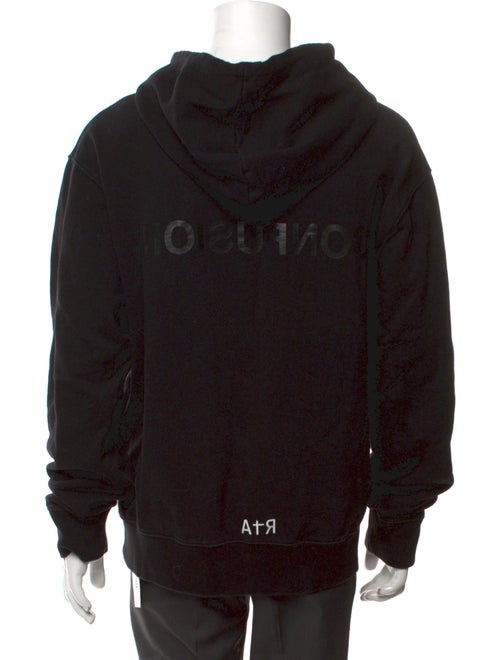 RtA Graphic Print V-Neck Hoodie