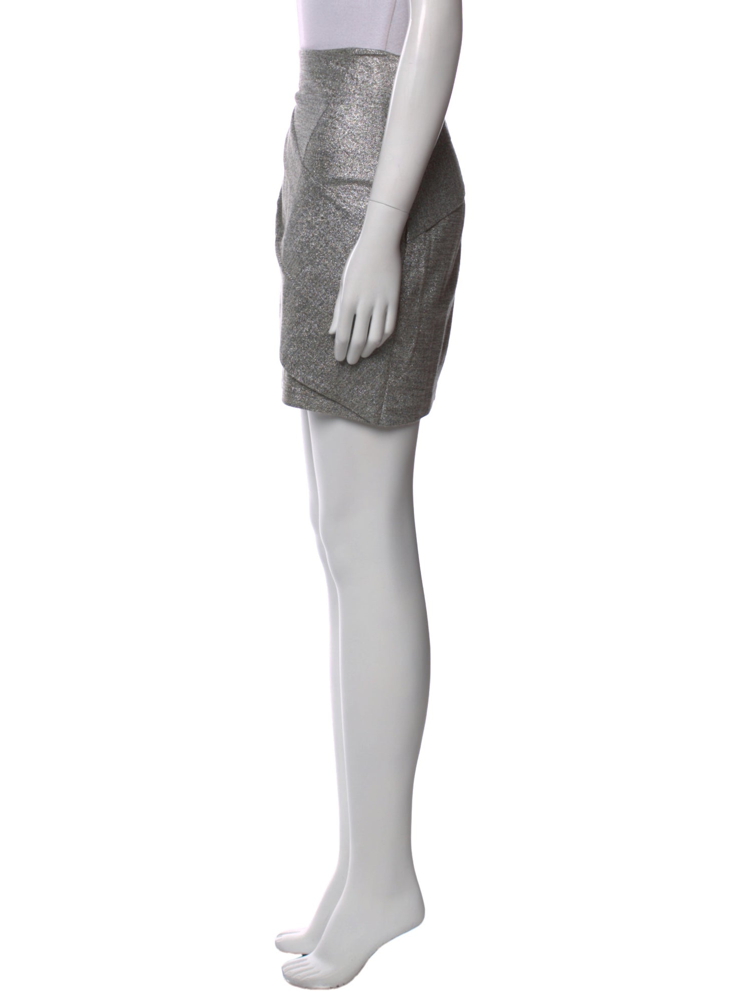 RtA Glitter Accents Mini Skirt