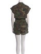 RtA Camouflage Print V-Neck Romper