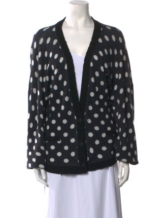 RtA Polka Dot Print V-Neck Sweater