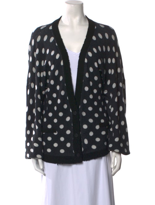 RtA Polka Dot Print V-Neck Sweater