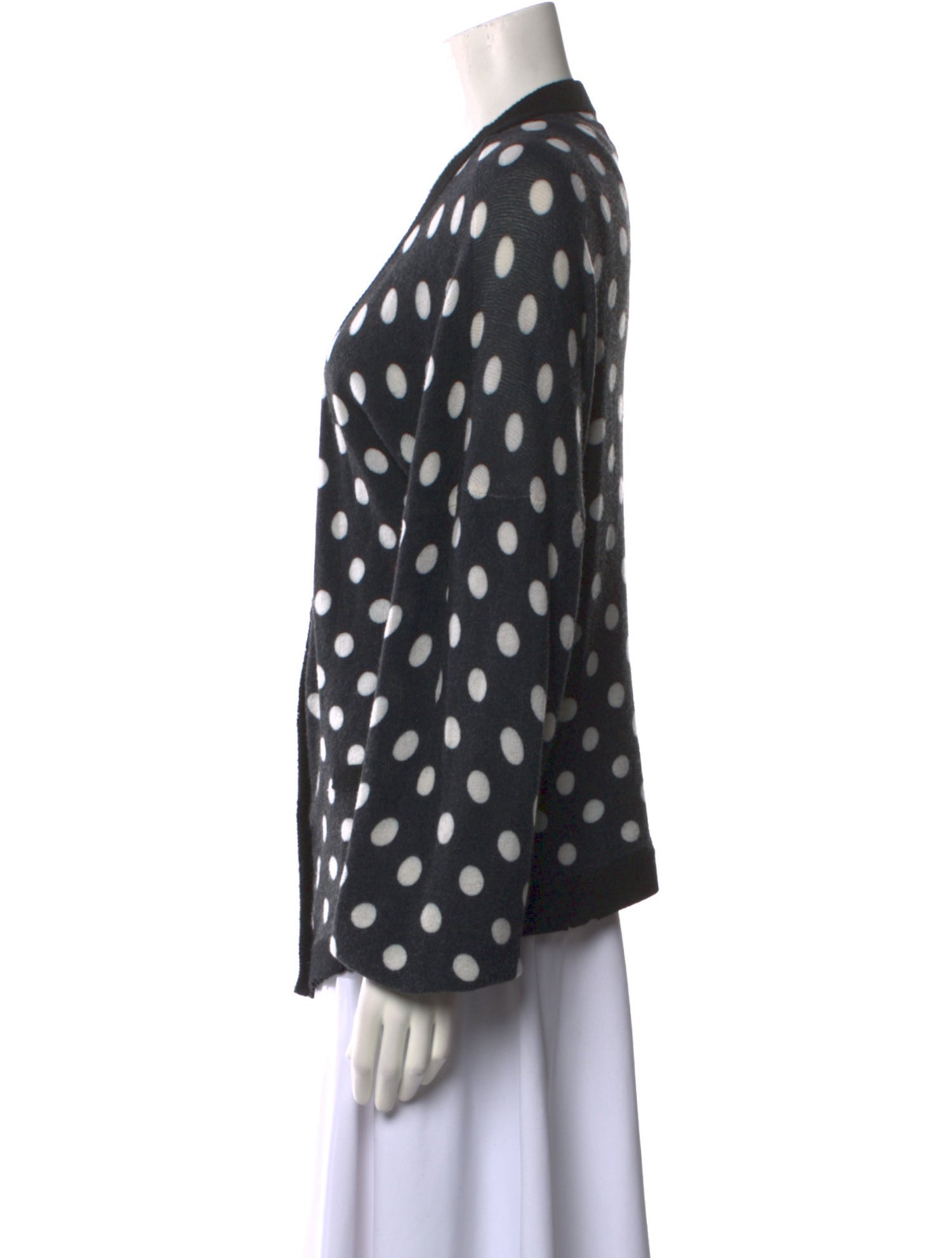 RtA Polka Dot Print V-Neck Sweater