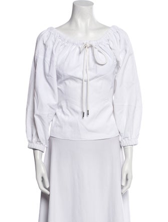 RtA Scoop Neck Three-Quarter Sleeve Blouse