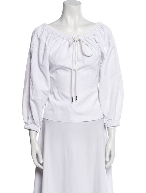 RtA Scoop Neck Three-Quarter Sleeve Blouse