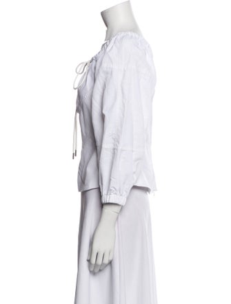 RtA Scoop Neck Three-Quarter Sleeve Blouse