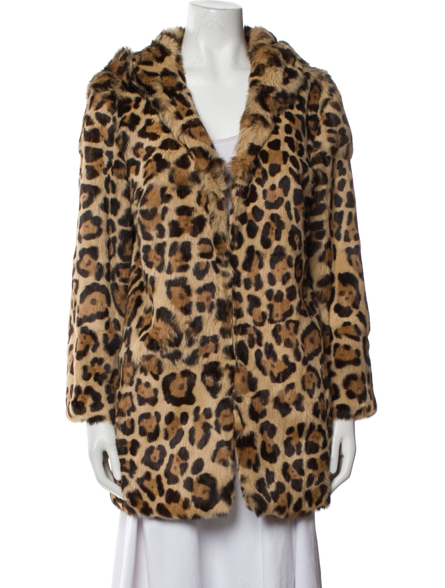 RtA Fur Animal Print Fur Jacket