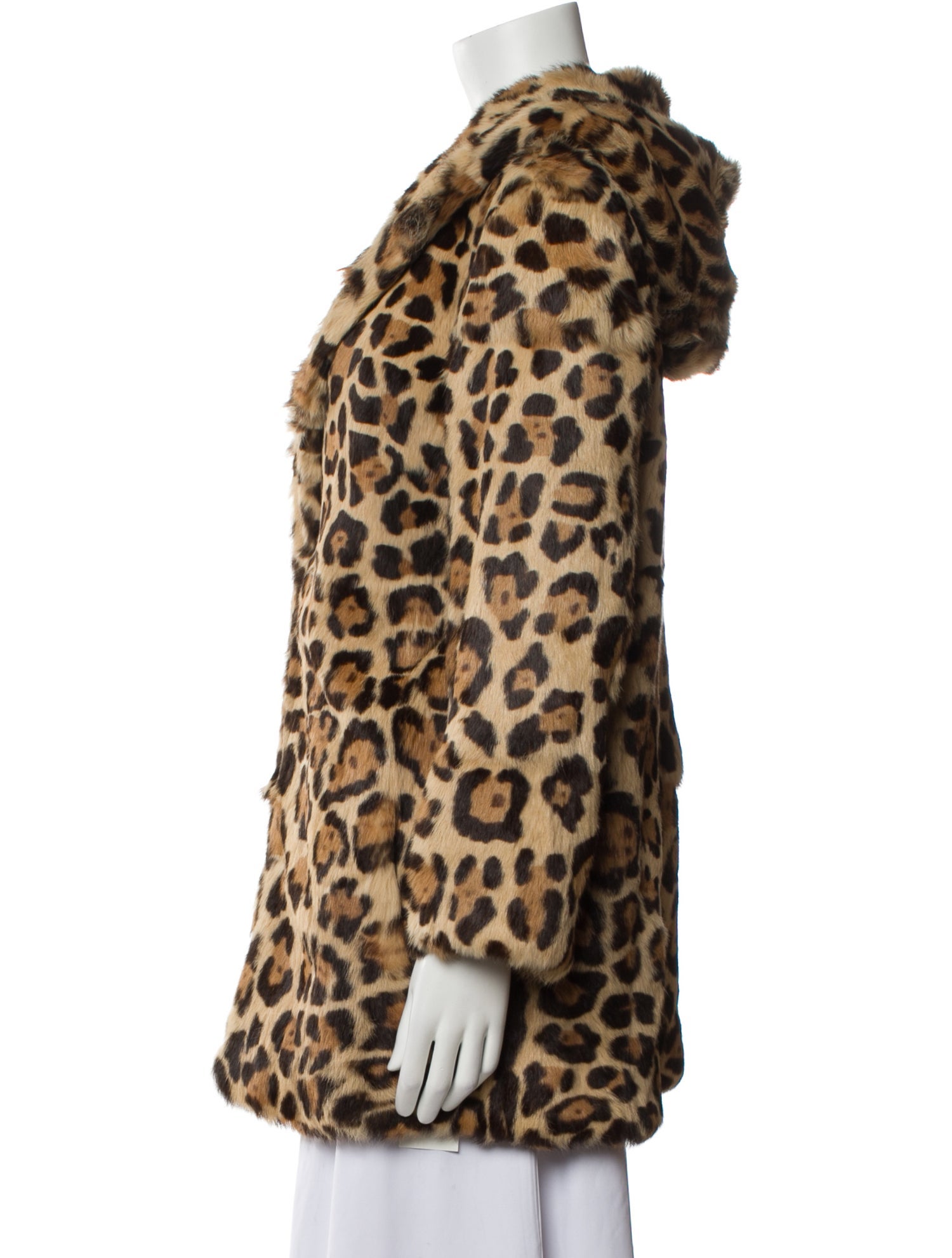 RtA Fur Animal Print Fur Jacket