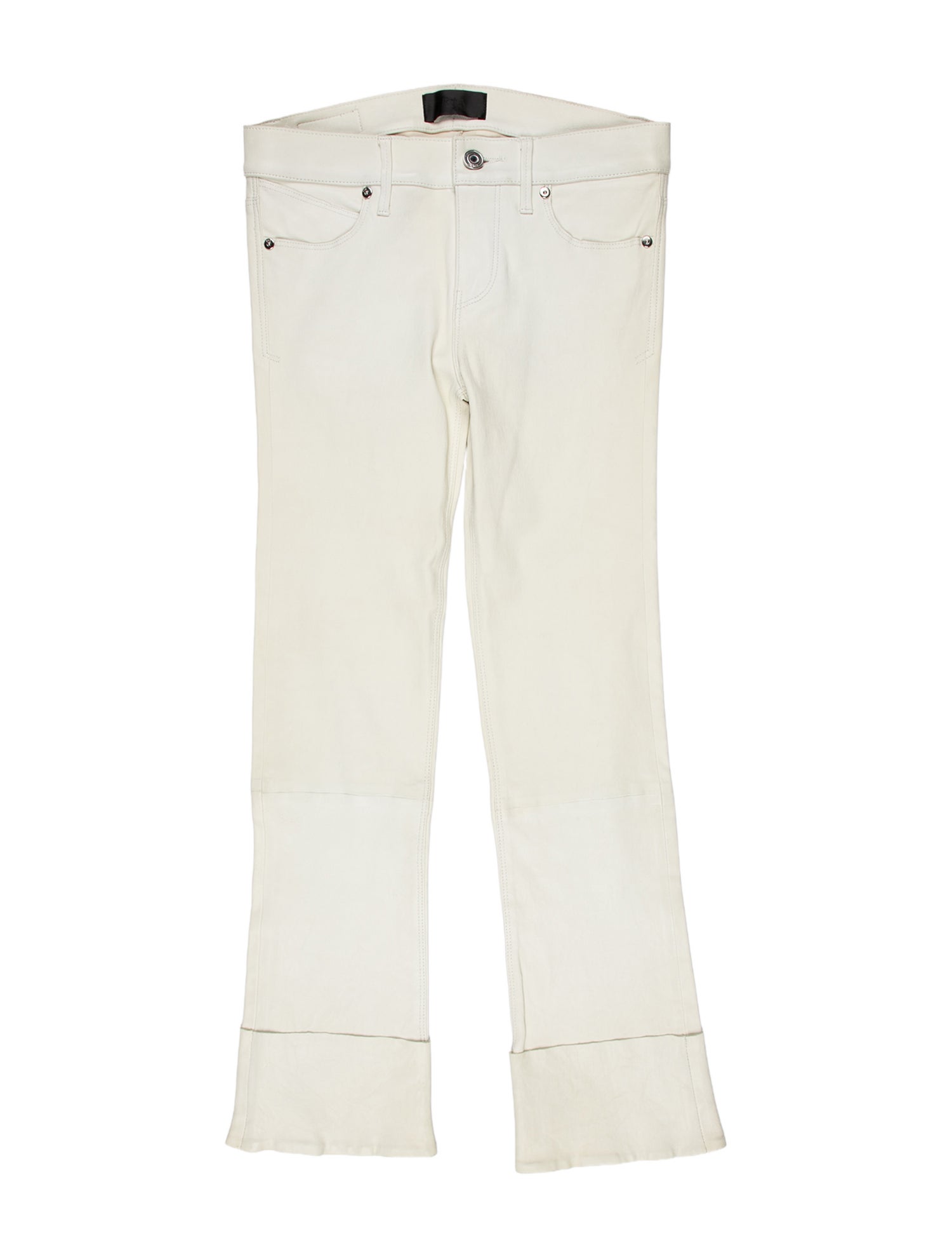 RtA Lambskin Straight Leg Pants