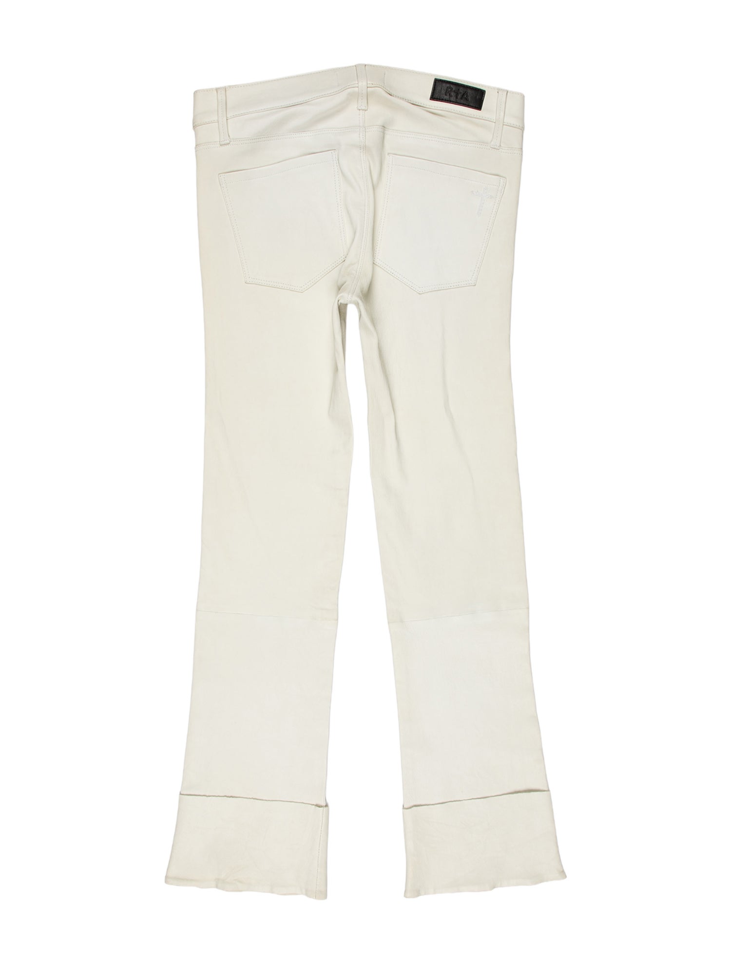 RtA Lambskin Straight Leg Pants