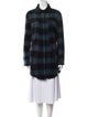RtA Wool Plaid Print Faux Fur Coat