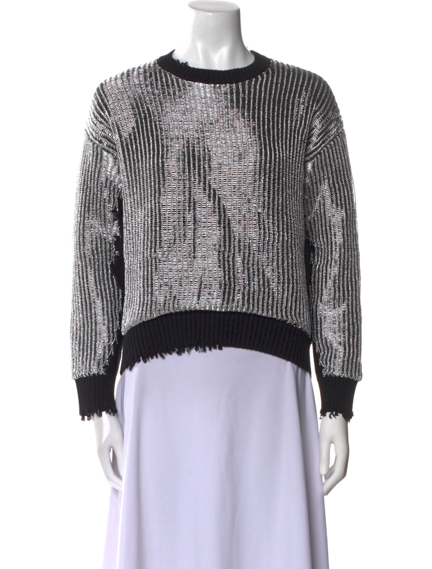 RtA Printed Crew Neck Sweater