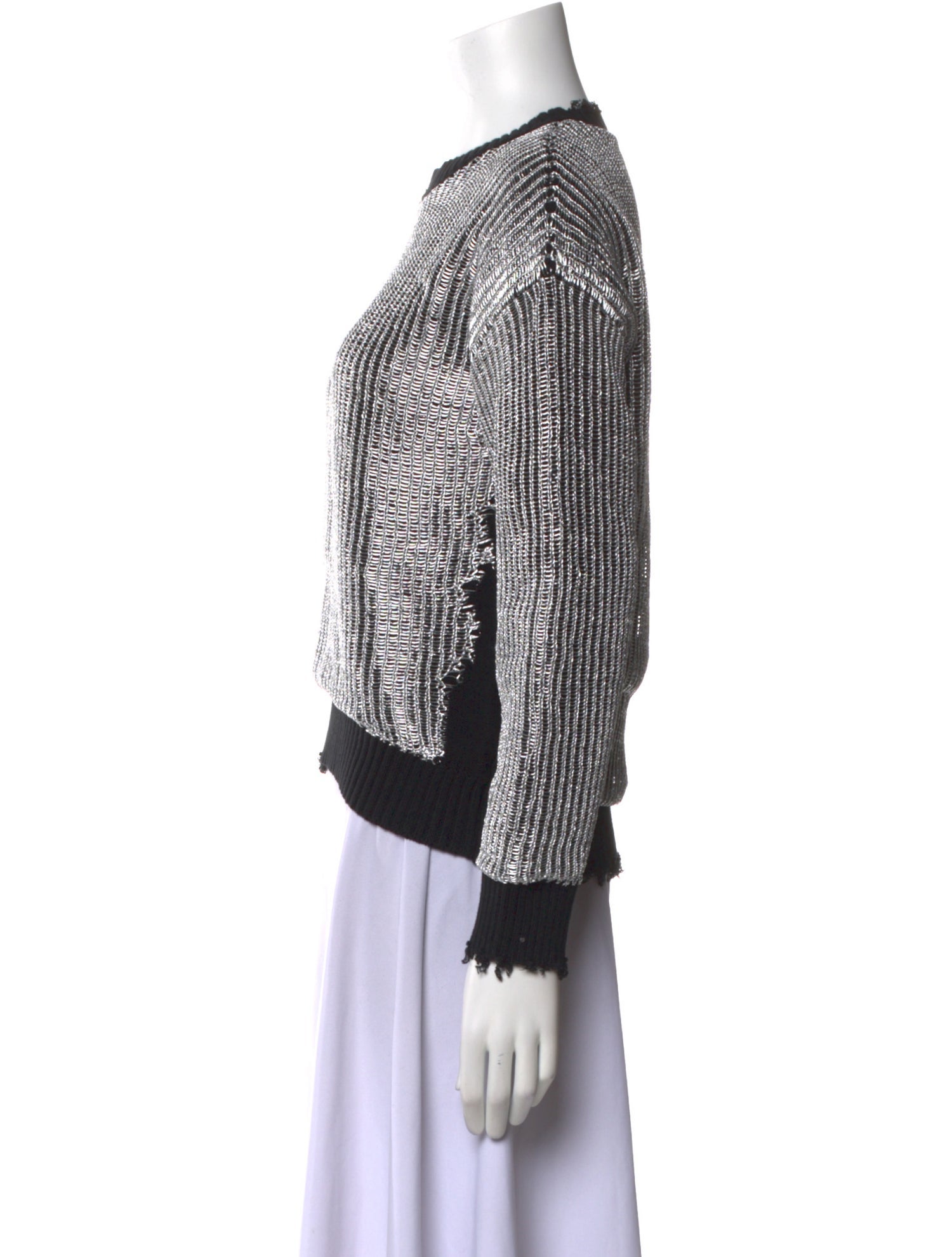 RtA Printed Crew Neck Sweater