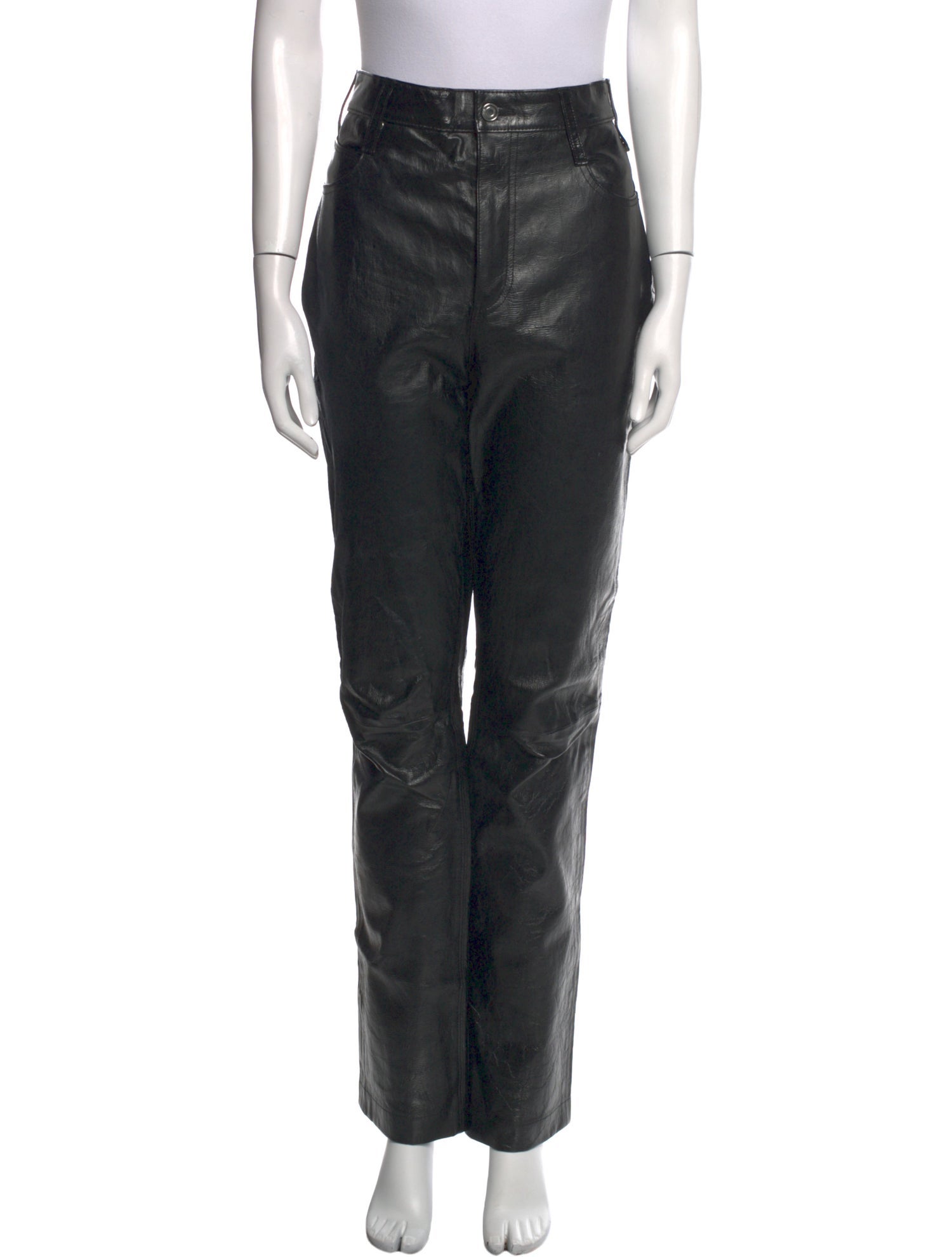 RtA Leather Straight Leg Pants