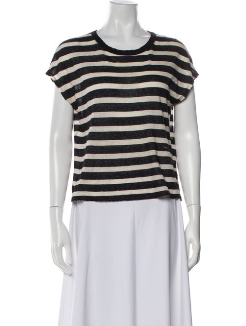 RtA Striped Scoop Neck T-Shirt