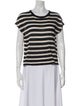 RtA Striped Scoop Neck T-Shirt