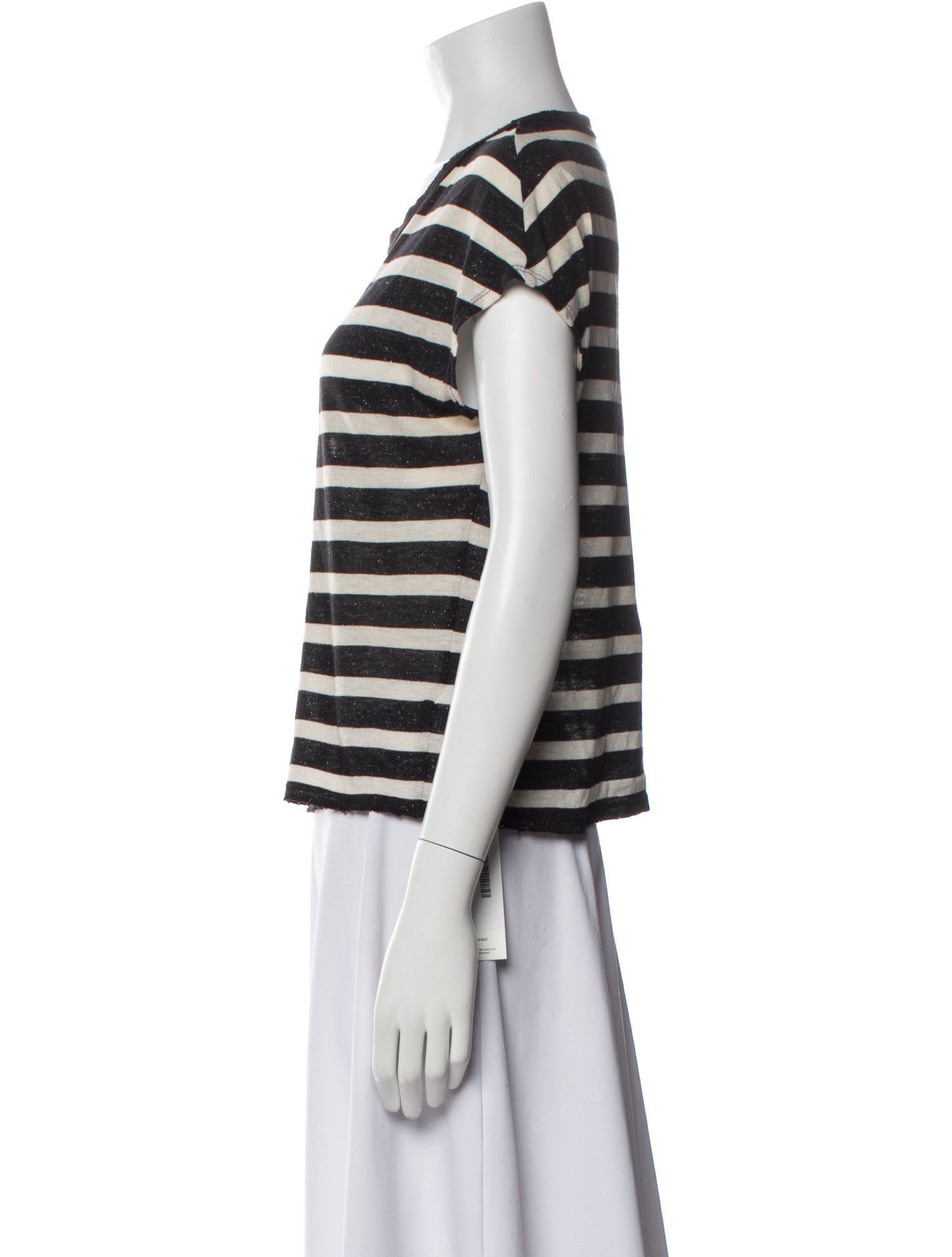 RtA Striped Scoop Neck T-Shirt